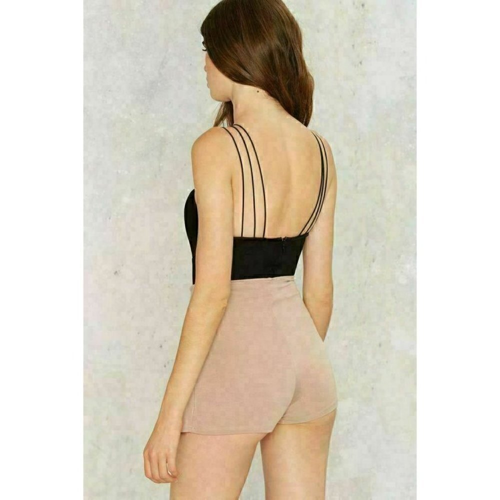 Nasty Gal Solemio Womens Beige Slit Pretty Stretch Skort Size S - Picture 3 of 4
